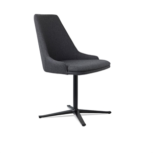 Skovby SM815 / Spisebordsstol / Drej stel, sort / Stof Touche 99 Grå